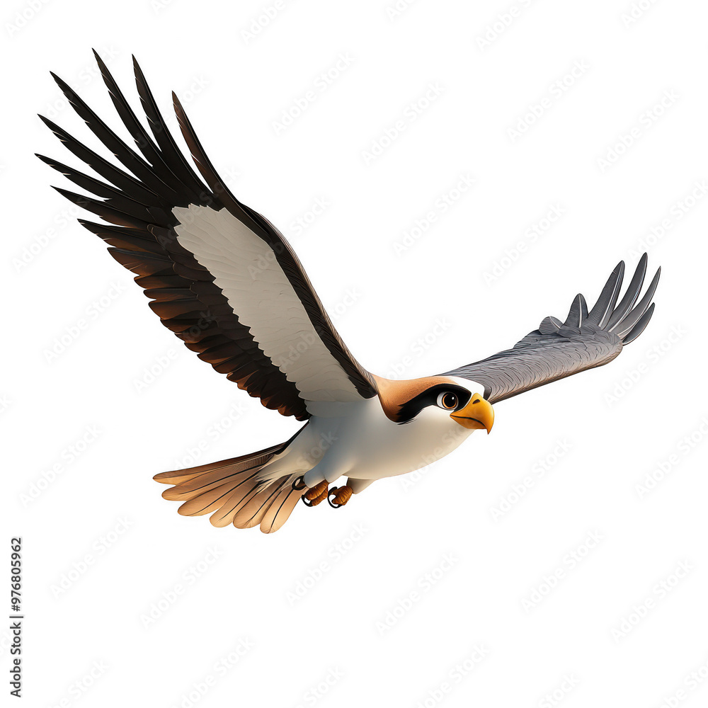 Obraz premium Eagle in Mid-Flight with Fish