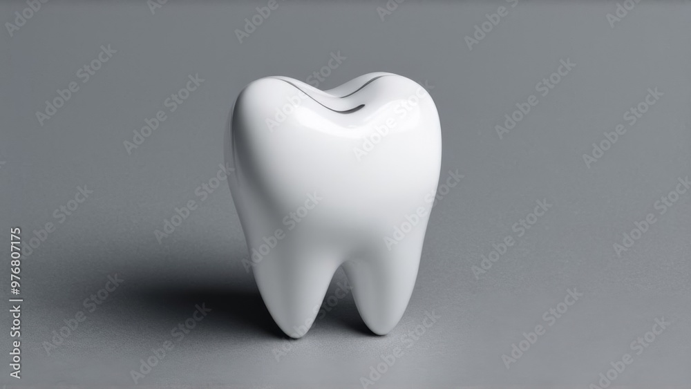 a white tooth on a gray background a white tooth on a gray background