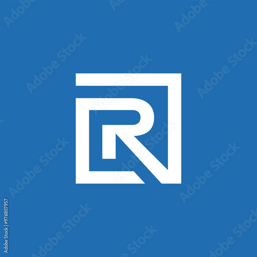 R letter box icon logo.