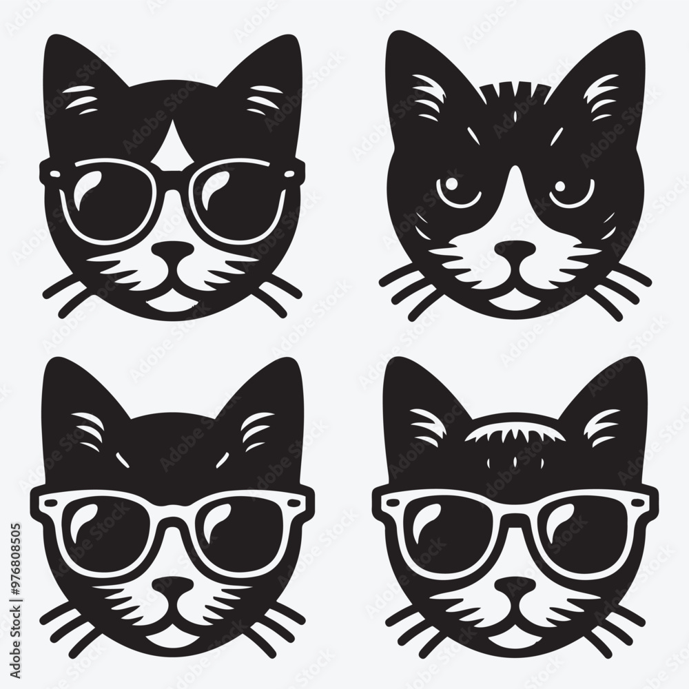 Cat Silhouette Bundle Clip Art Vector Illustration for Animal Lovers Cat Silhouette Bundle Clip Art Vector Illustration for Animal Lovers