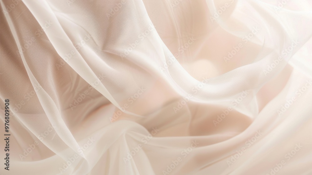Obraz premium The idea of intimate cosmetic treatments, body contouring, and wellness, featuring a woman's hips and abdomen gently covered in chiffon on a white background.