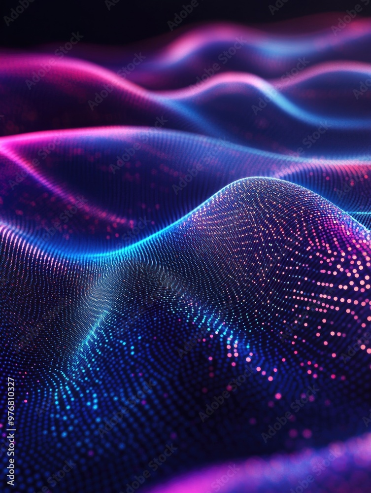 Blue Pink Light Waves Close Up Blue Pink Light Waves Close Up
