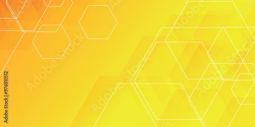 Yellow hexagon Pattern Background looks like honeycomb graphic lighting effect vector illustration, eps10.
