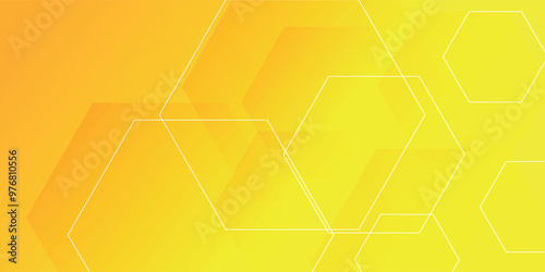 Background Yellow hexagon pattern look like honeycomb vector illustration lighting effect graphic for text and message board design infographic