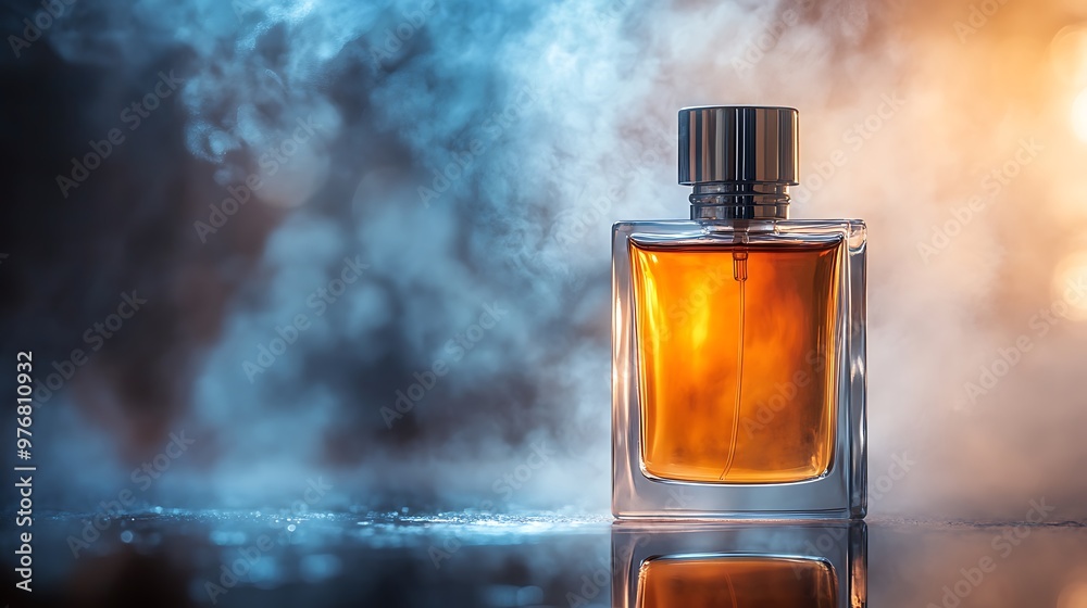 Perfume Bottle in a Smoky Setting Perfume Bottle in a Smoky Setting