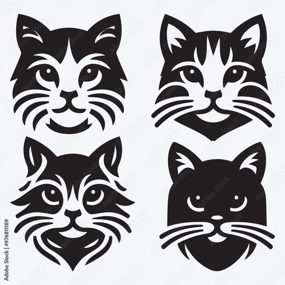Cat Silhouette Bundle Clip Art Vector Illustration for Animal Lovers Cat Silhouette Bundle Clip Art Vector Illustration for Animal Lovers