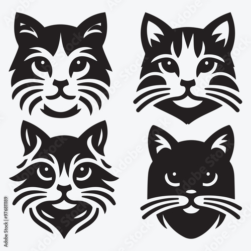 Cat Silhouette Bundle Clip Art Vector Illustration for Animal Lovers