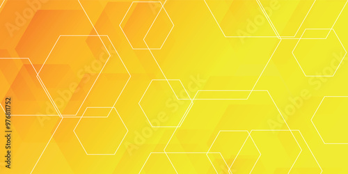 Yellow hexagon Pattern Background looks like honeycomb graphic lighting effect vector illustration, eps10.