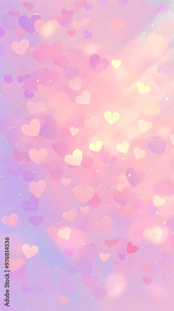Dreamy Pink Pastel Hearts Background Wallpaper Dreamy Pink Pastel Hearts Background Wallpaper