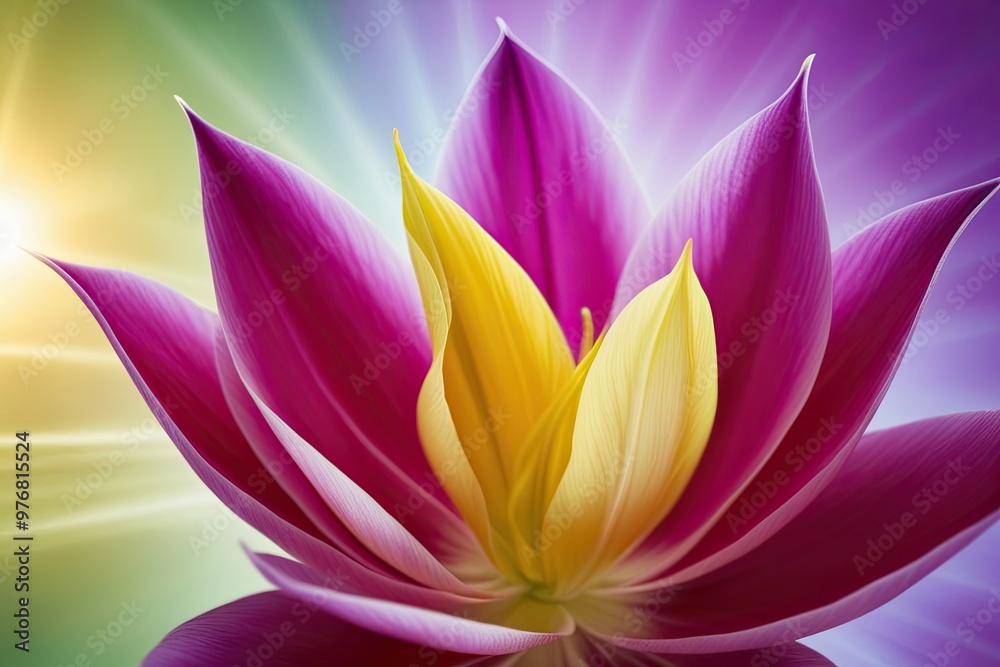 Fototapeta premium Lively Petals Twirling with Energizing Clarity on Luminous Backgrounds