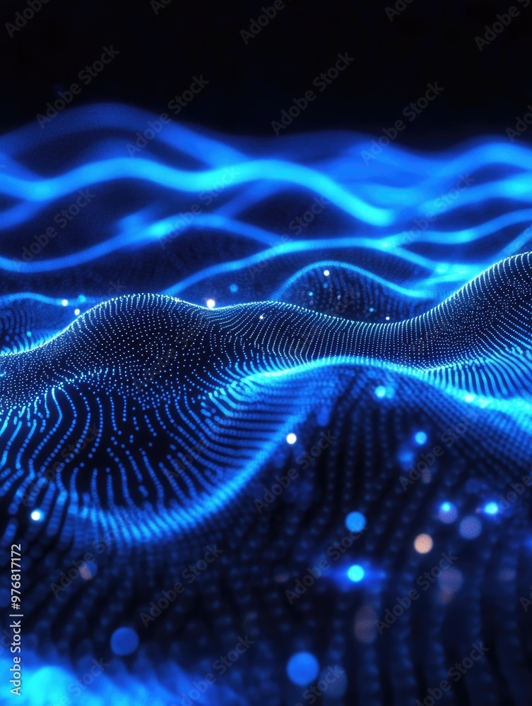 Blue Light Wave Close Up Blue Light Wave Close Up