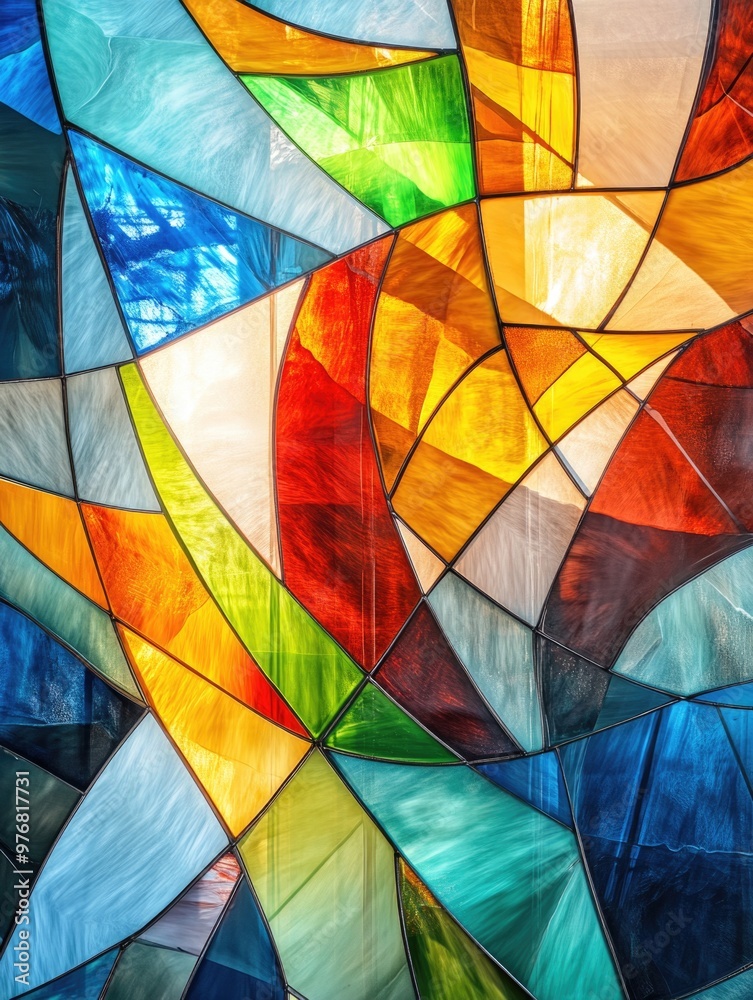 Fototapeta premium Stained Glass Window Close Up