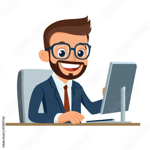 Man working on computer
