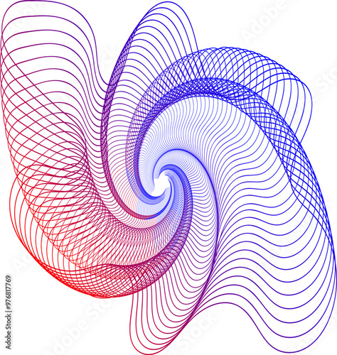 Bright dynamic wave , néon color, fond transparent, vector