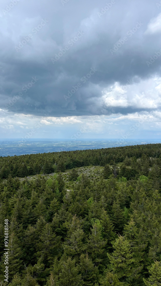 Mountain Landscape with Clouds North East, Czech Moravia, Mountain Landscape with Clouds North East, Czech Moravia,