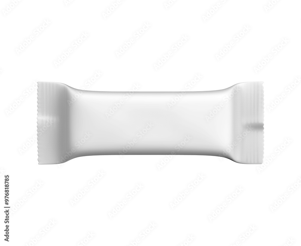 chocolate candy packaging on white background. Top view, Mockups for Branding Design, blank packaging biscuit plastic sachet chocolate candy packaging on white background. Top view, Mockups for Branding Design, blank packaging biscuit plastic sachet