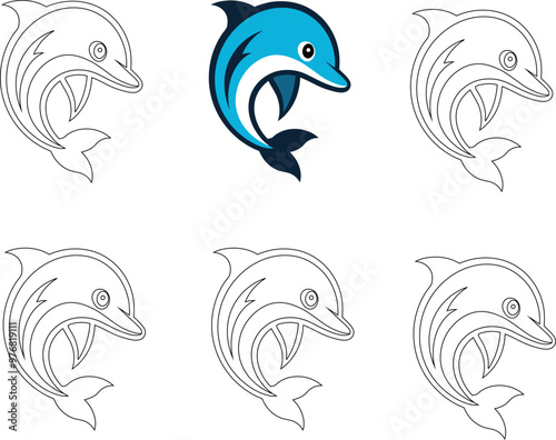 dolphin muscat logo big power full log  white background