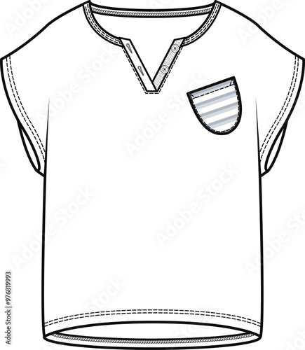 T-shirt design template flat sketch. TSHIRT vector illustration.