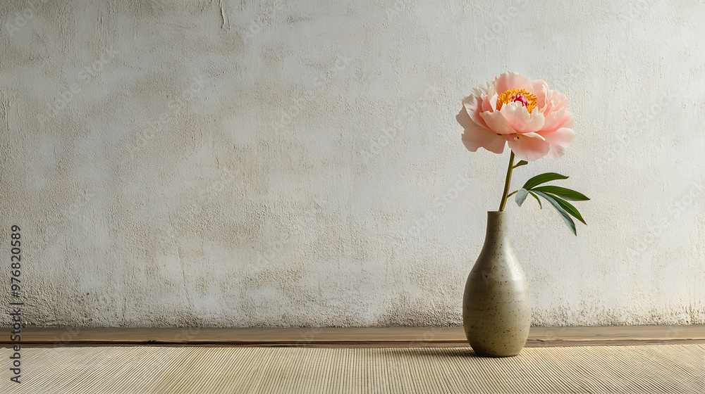 Beautiful pink rose bouquet in a glass vase on a wooden table Beautiful pink rose bouquet in a glass vase on a wooden table