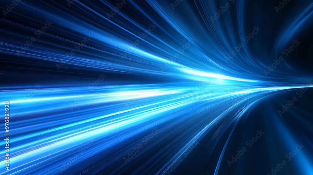 Abstract background with rapid-moving blue light and stripes, creating a dynamic digital effect. Abstract background with rapid-moving blue light and stripes, creating a dynamic digital effect.