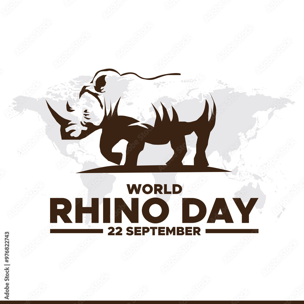 World Rhino day, 22 September, Rhino day social media template design, banner, ads, post, reel, flyer, poster, banner ads design, vector or stock illustration. Rhino day design. World Rhino day, 22 September, Rhino day social media template design, banner, ads, post, reel, flyer, poster, banner ads design, vector or stock illustration. Rhino day design.