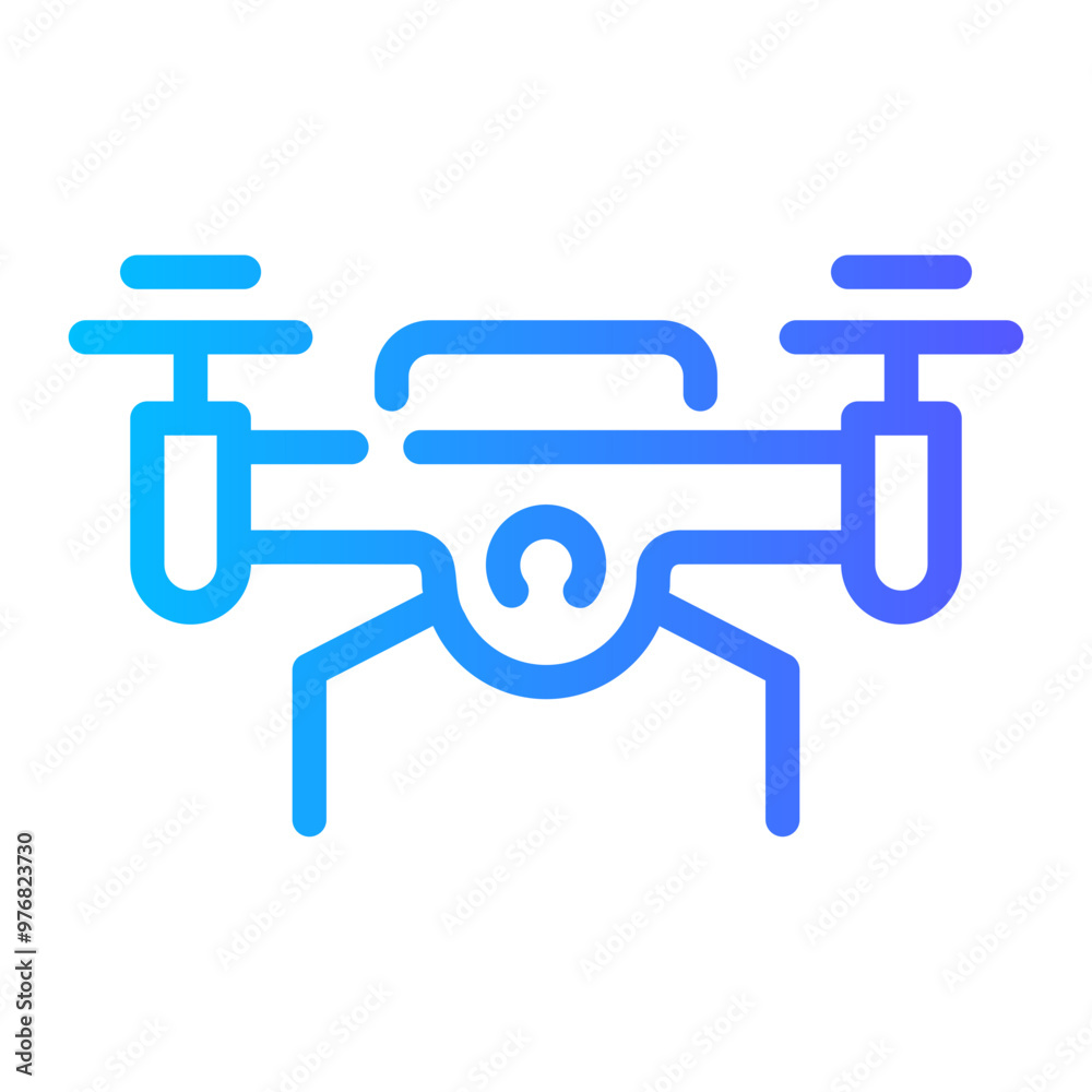 camera drone Line Gradient Icon
