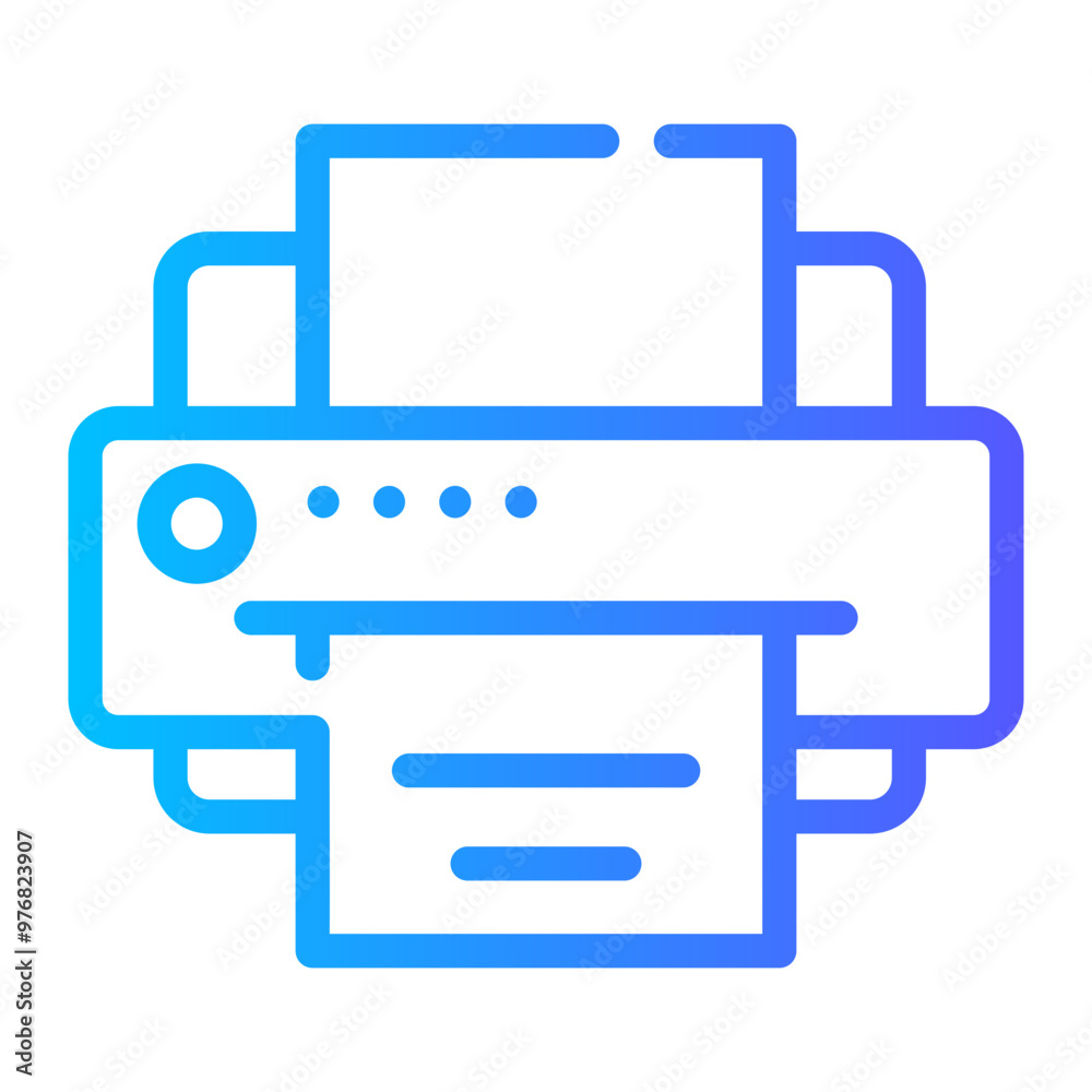 printer Line Gradient Icon printer Line Gradient Icon