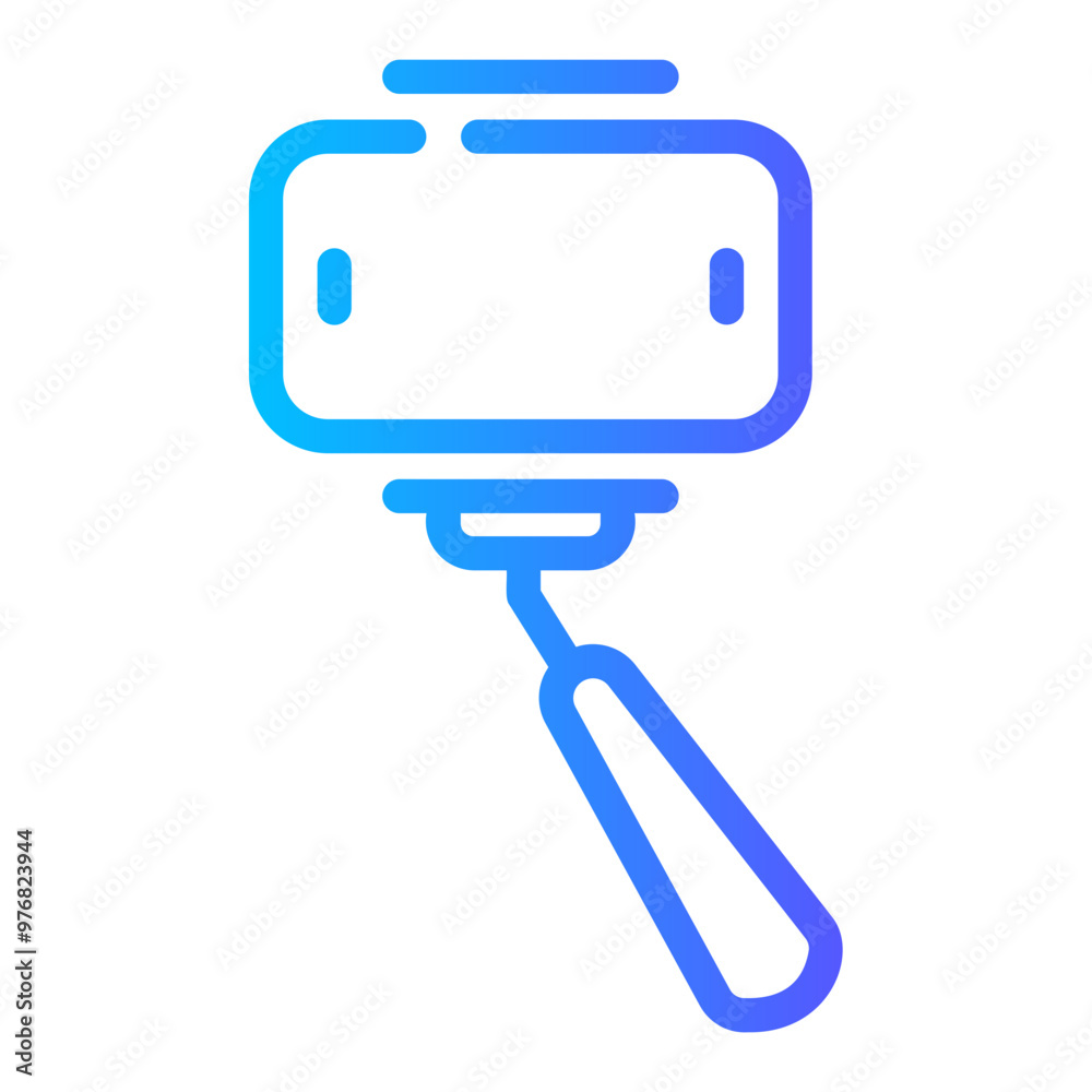 selfie stick Line Gradient Icon selfie stick Line Gradient Icon
