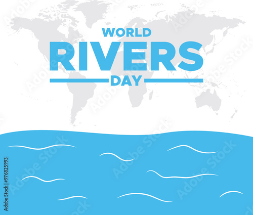 World Rivers Day, 22 September, Rivers day social media template design, banner, ads, post, reel, flyer, poster, banner ads design, vector or stock illustration.