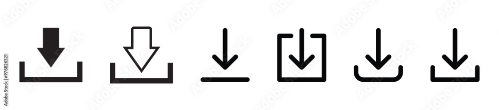 Download icon set. Software download icon . Web icon set . Icons collection.simple download icon isolated on white background. Arrow downloading icon. Vector illustration. Download icon set. Software download icon . Web icon set . Icons collection.simple download icon isolated on white background. Arrow downloading icon. Vector illustration.