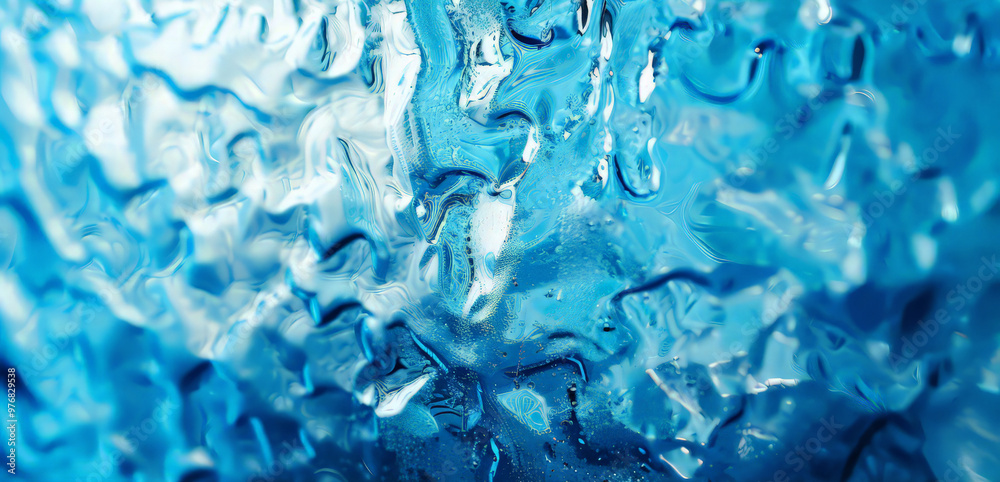 Abstract crystal background in blue colors with refracting of light and highlights on the facets Abstract crystal background in blue colors with refracting of light and highlights on the facets