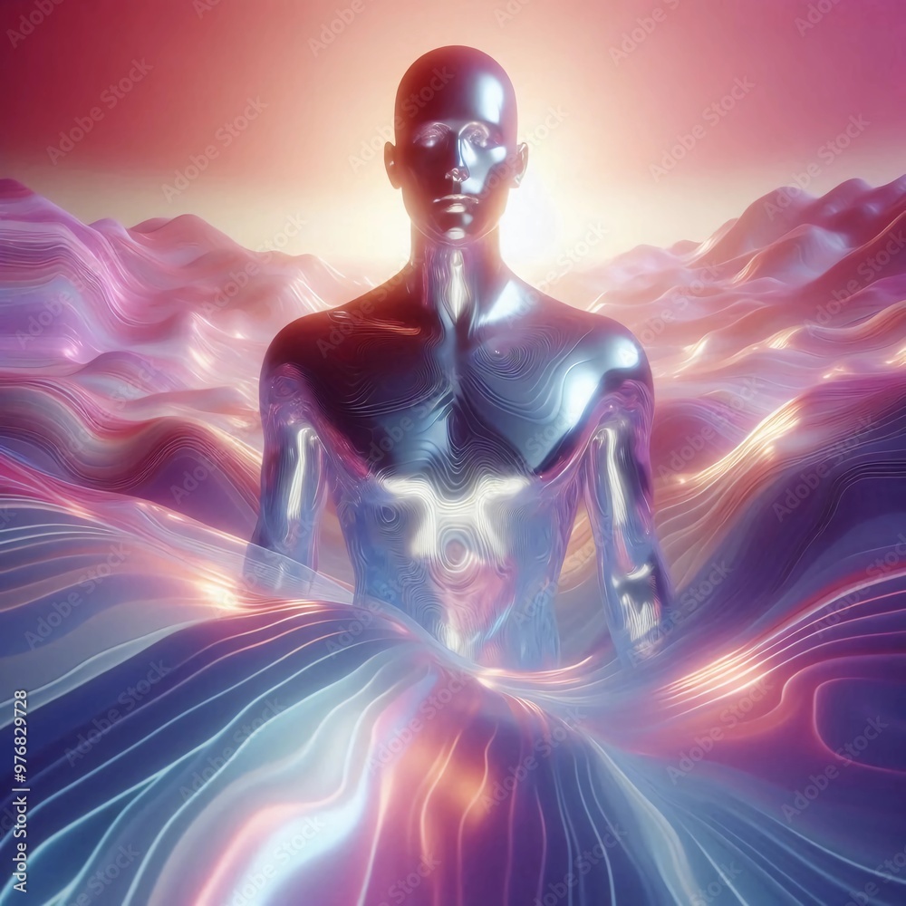 3d rendering of holographic layering 3d rendering of holographic layering