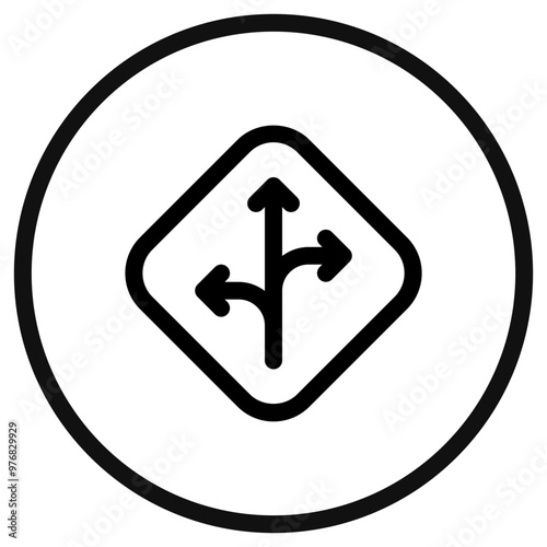 Editable traffic sign arrow vector icon. Map, location, navigation. Part of a big icon set family. Perfect for web and app interfaces, presentations, infographics, etc