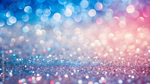 Subtle bokeh delicate background with white pink blue gradient pattern and brilliance glitter pastel texture, bokeh, delicate