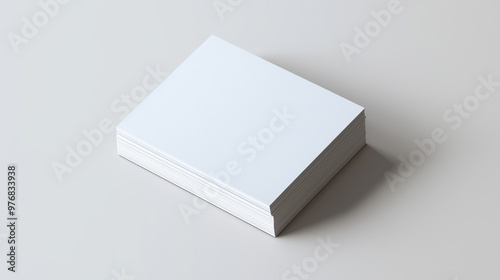 Simple blank classic horizontal business card mockup on clean white background