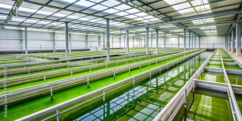 Algae farm producing bio fuel as a sustainable energy source, beautiful , algae, farm, bio fuel, sustainable, energy photo