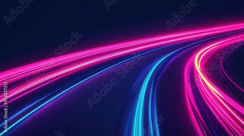 Neon Streaks in Dark Gradient, an immersive design featuring sleek, glowing lines on a deep background, perfect for futuristic gaming events and digital promotions.