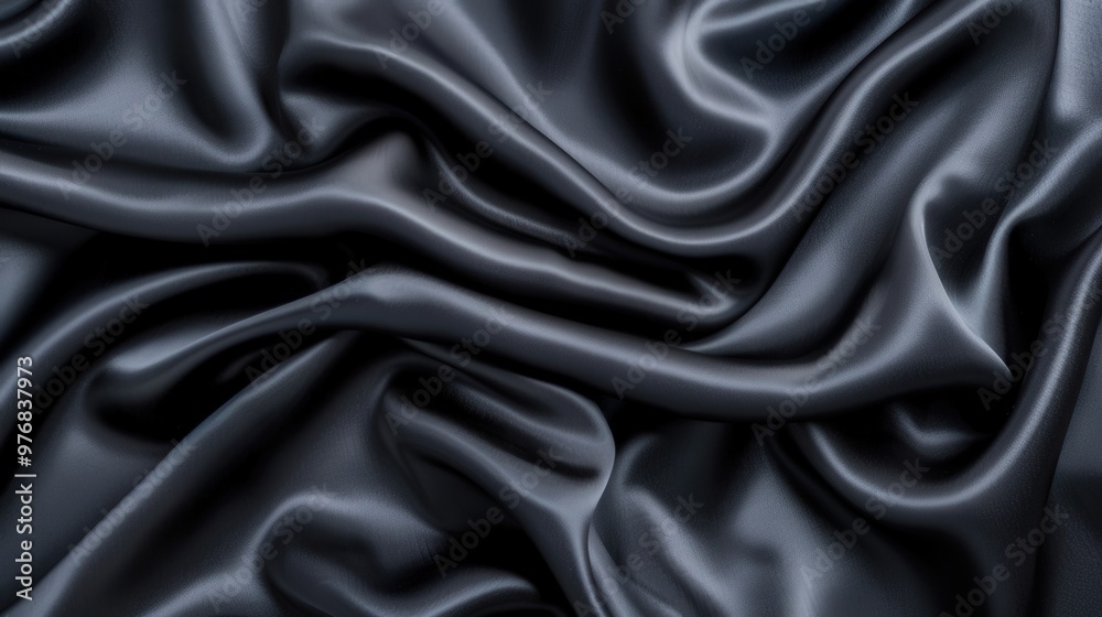 Fototapeta premium Wavy Grunge Silk Texture, intricate folds create a dramatic interplay of light and shadow, showcasing a rich, textured surface that evokes depth and artistry.