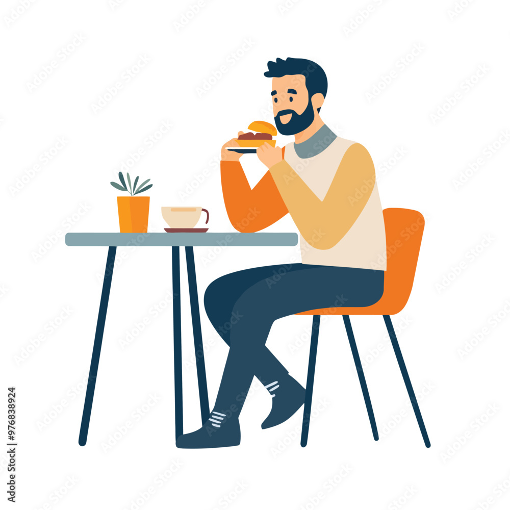 A man working on computer while drinking coffee A man working on computer while drinking coffee