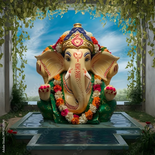 Serene Deity of Wisdom and Prosperity photo