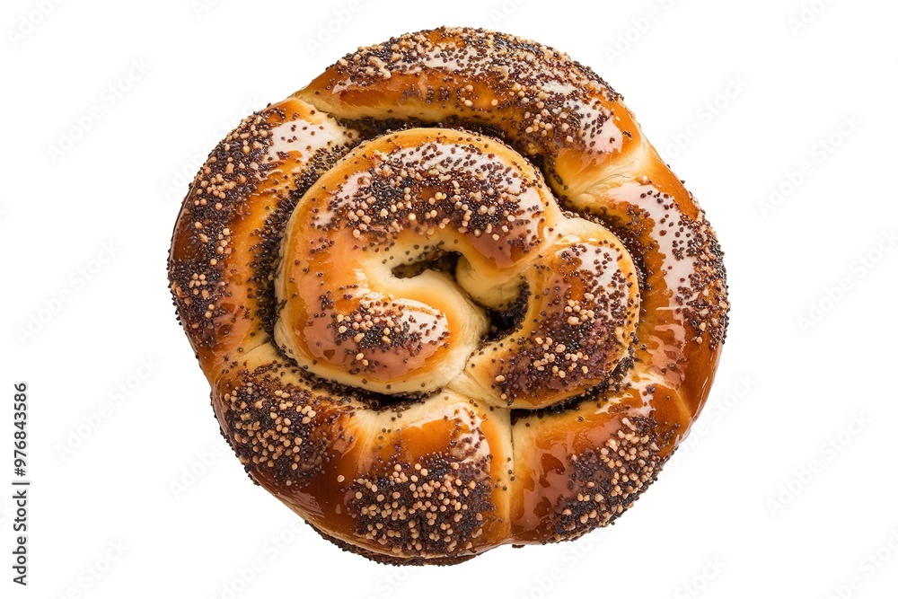 A round bread or pastry, intricately twisted and coiled A round bread or pastry, intricately twisted and coiled