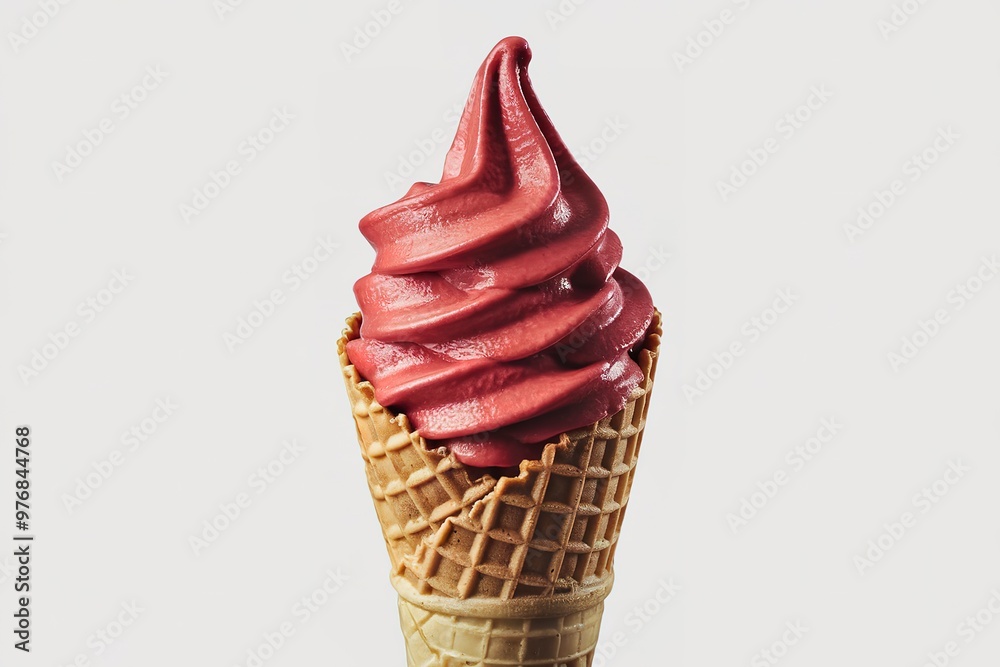 ice cream cone, predominantly in a vibrant shade of red ice cream cone, predominantly in a vibrant shade of red