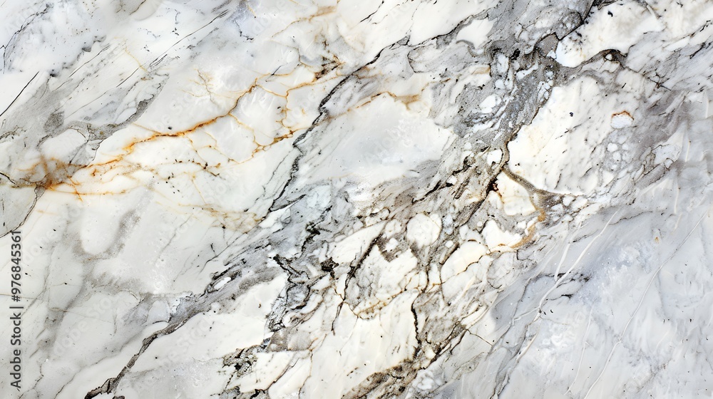 Fototapeta premium Marble Countertop: A luxurious marble countertop background with subtle veining, perfect for high-end beauty or kitchen products.
