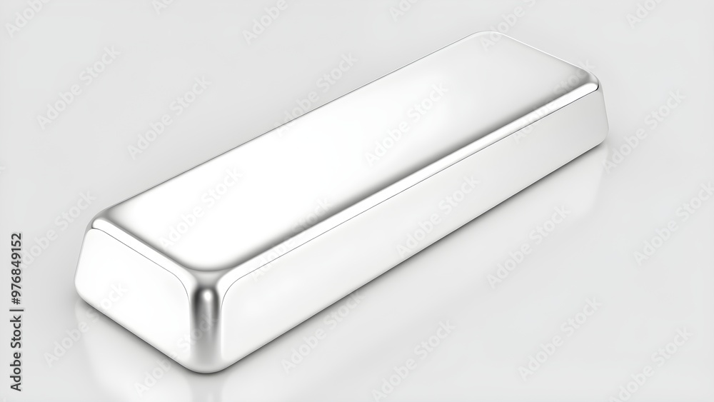 Polished Silver Bar: Metallic Texture Polished Silver Bar: Metallic Texture
