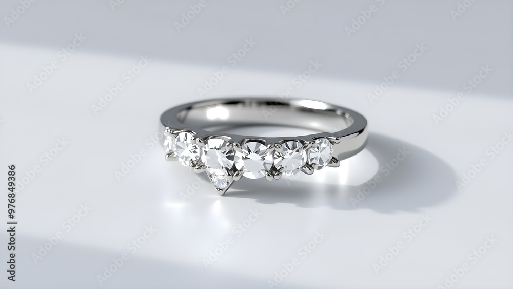 Platinum Ring with Diamonds: Light Play Platinum Ring with Diamonds: Light Play