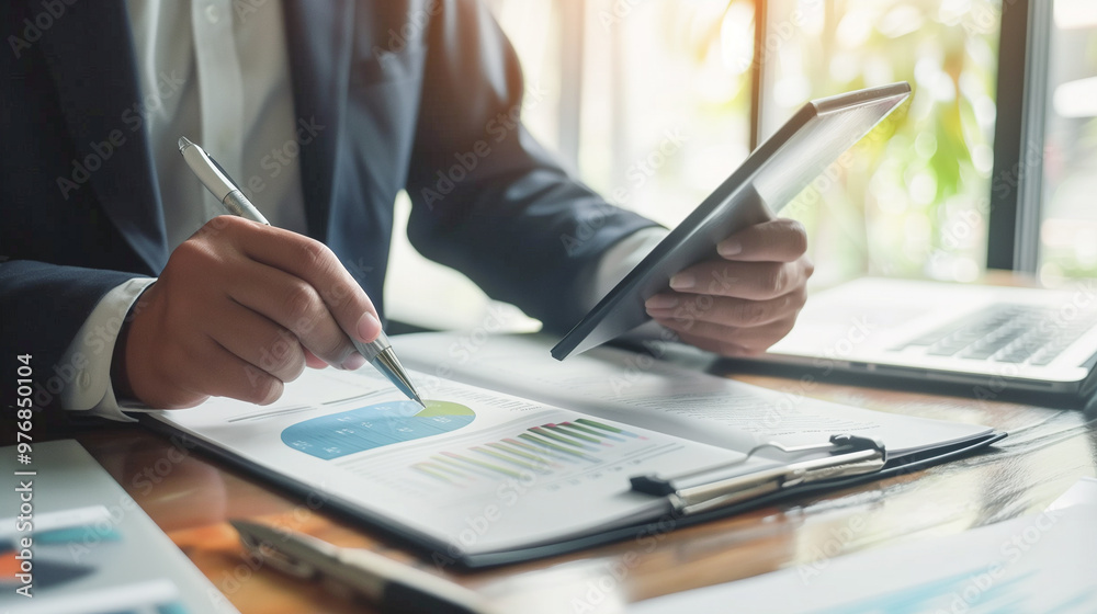 Business man working connection on tablet with internet digital graph network technology. Business man working connection on tablet with internet digital graph network technology.