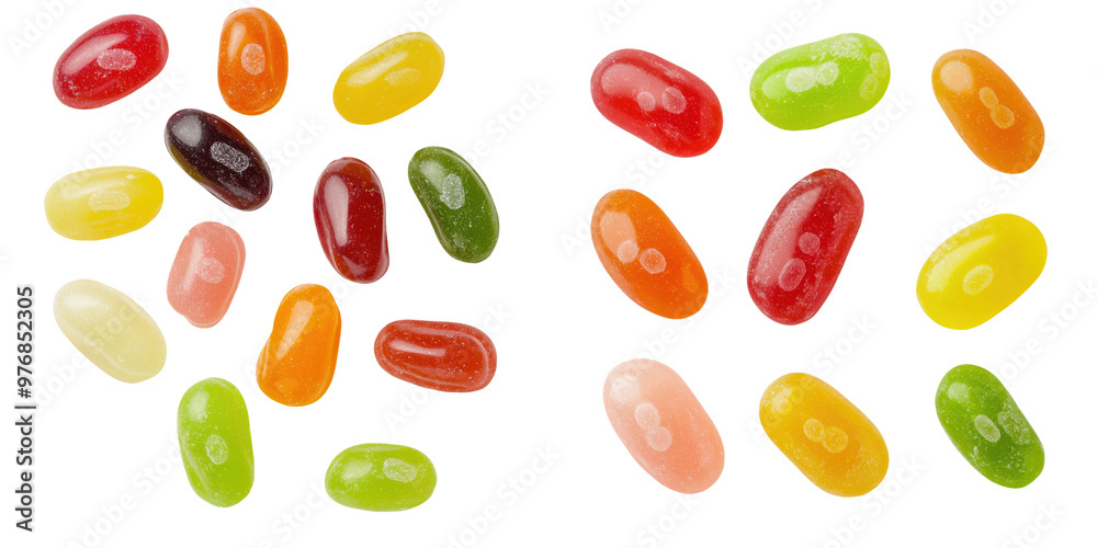 custom made wallpaper toronto digitalColorful jelly beans scattered on white background, perfect for adding a sweet touch to any design or project. transparent background
