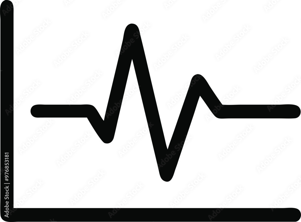 Heartbeat Line on white background. Pulse Rate. Heart line icon. Vector illustration Heartbeat Line on white background. Pulse Rate. Heart line icon. Vector illustration