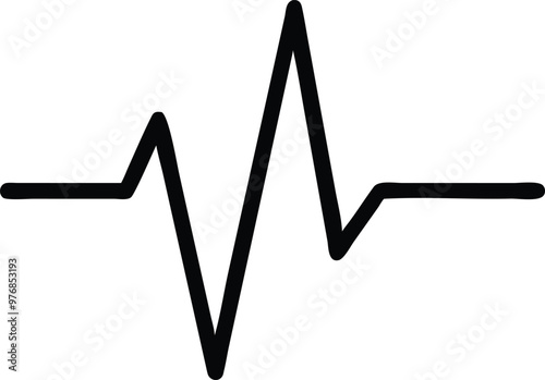 Heartbeat Line on white background. Pulse Rate. Heart line icon. Vector illustration