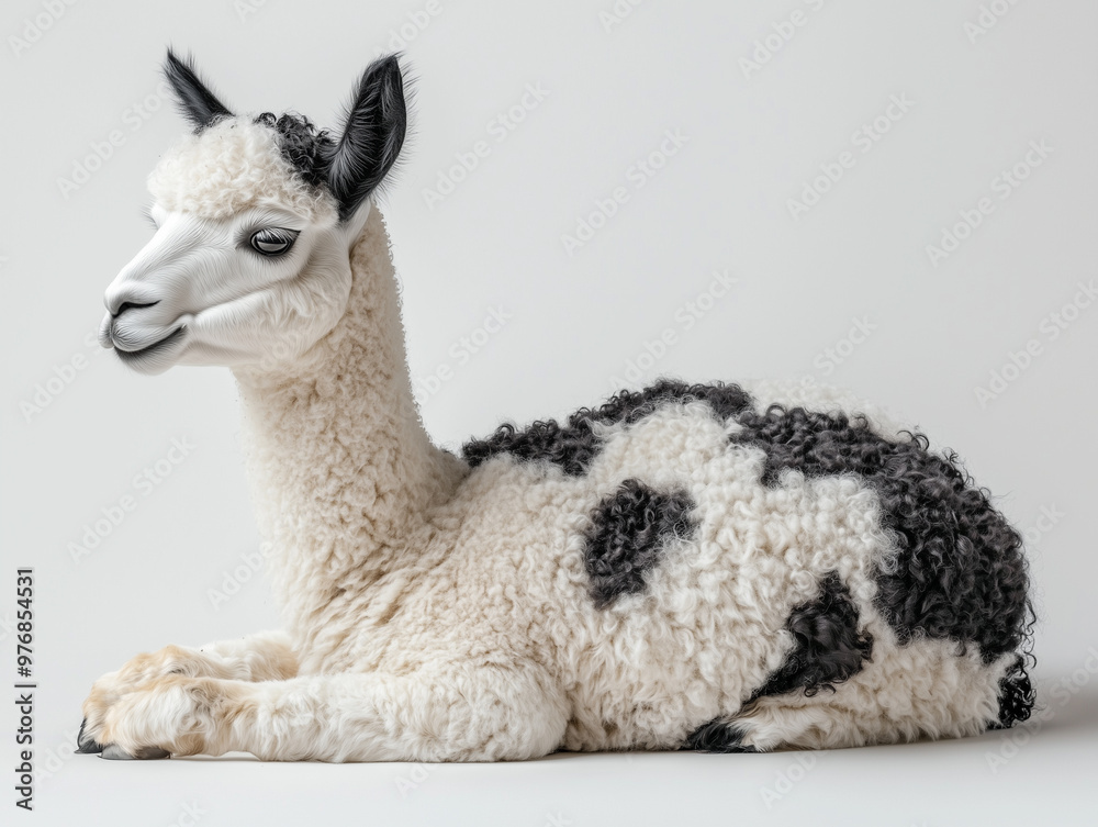 Obraz premium Llama or alpaka isolated on white background